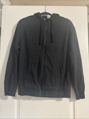 H&M Black Full-Zip Hoodie Sweater
